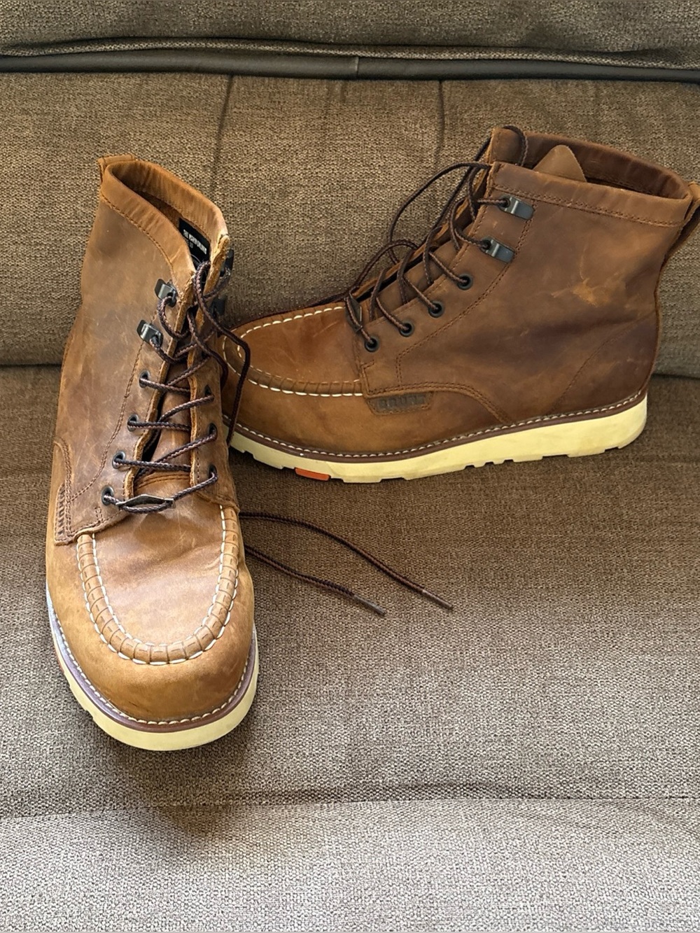 Brunt The Marin Unlined Soft Toe Brown Work Boots Men's Size 10